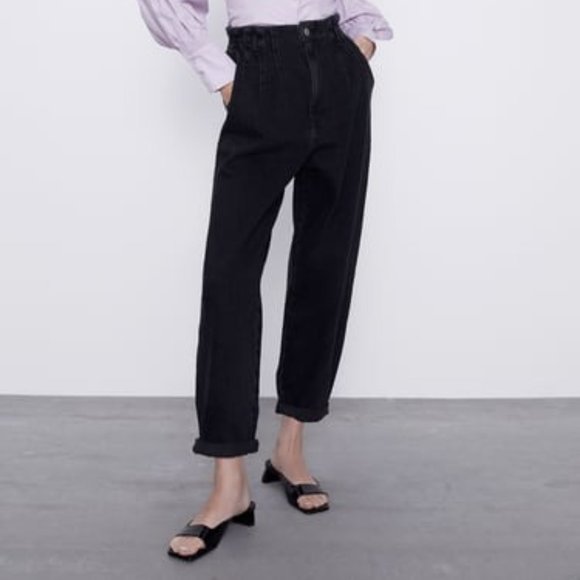 Zara Pants - ZARA High Rise Paperbag Jeans